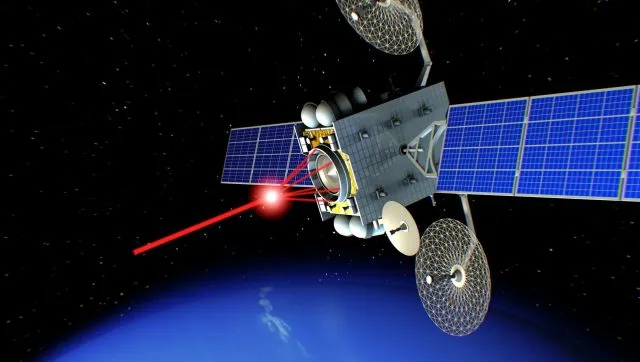 An artist's impression of a satellite in space