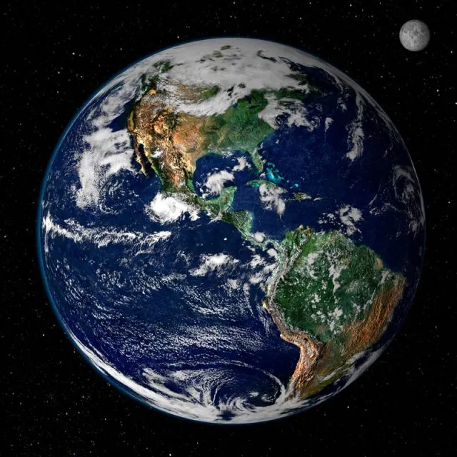 Earth from space centred on North America