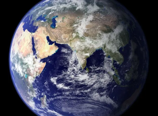 Satellite view of the earth