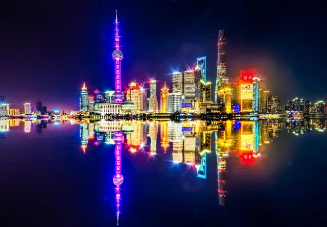 Shanghai lit up a night