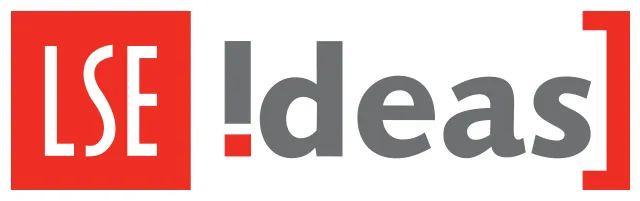 LSE Ideas logo in red and white