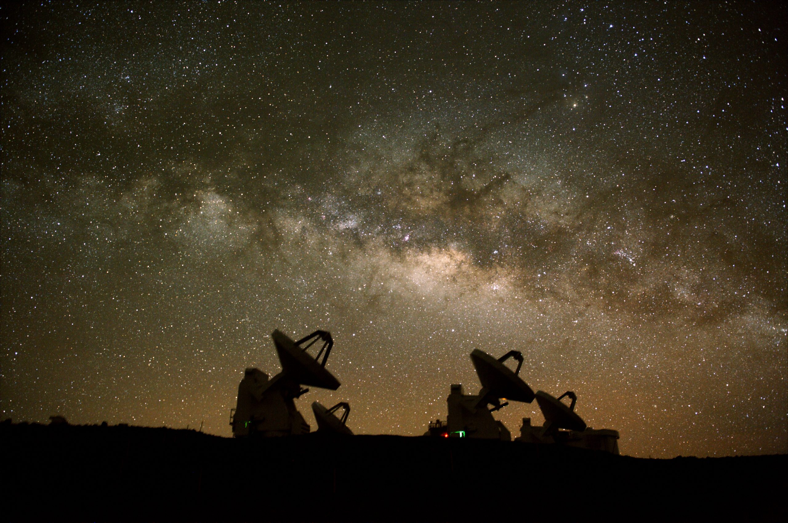 Radio,Telescopes,Observe,The,Milky,Way.